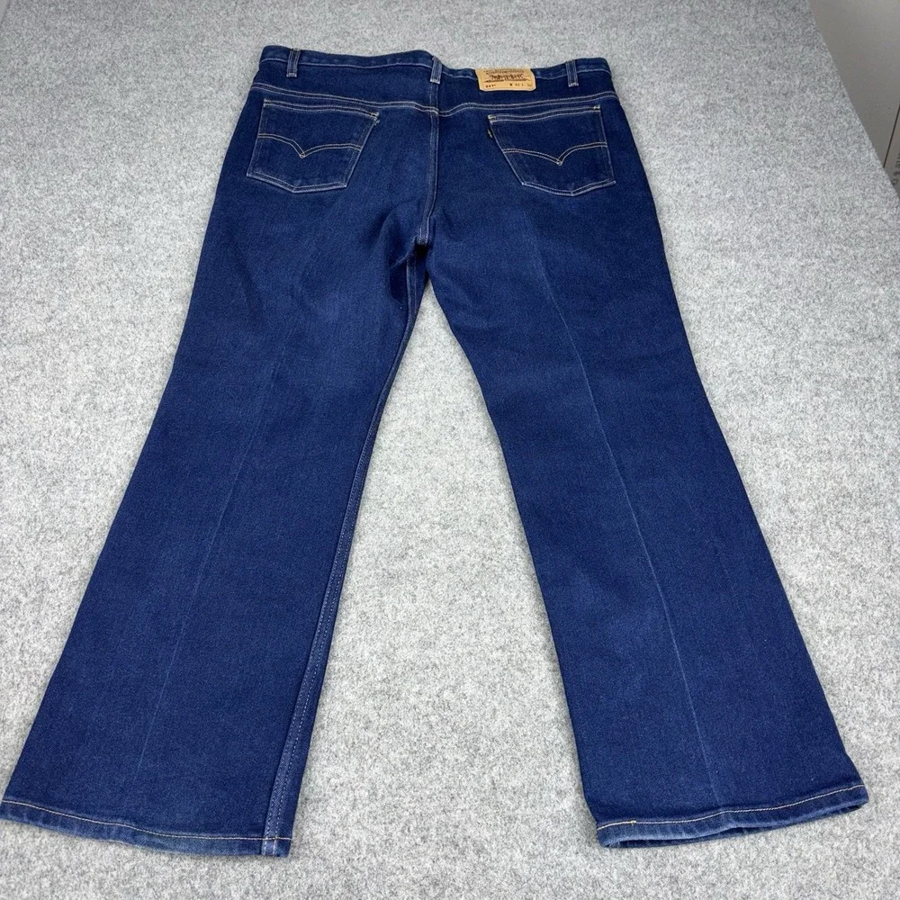 Levi's 517 Bootcut Jeans Mens 42x30 Dark Wash Western Blue Denim Casual Work EUC